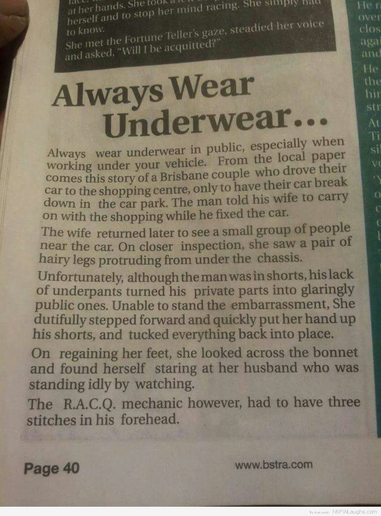 Always wear underwear. - Imgur